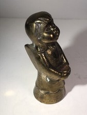 Bronze vintage (banhado?) Estatueta estátua de anjo querubim cantor 6", usado comprar usado  Enviando para Brazil