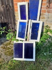 Victorian stained blue for sale  POTTERS BAR