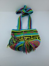 *Autêntica* Bolsa Colombiana Wayuu Feita à Mão - Bolsa Colorida Neon - Pequena, usado comprar usado  Enviando para Brazil