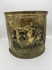 Vintage brass embossed for sale  SWANSEA
