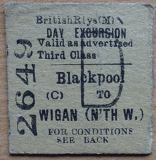 Railway ticket blackpool for sale  MARKET DRAYTON
