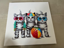 Bild leinwand katzen gebraucht kaufen  Creglingen