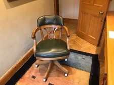 Leather office swivel for sale  ASCOT