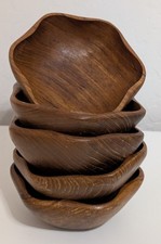 Conjunto de 5 tigelas para salada de madeira de teca 5x2 (C33) comprar usado  Enviando para Brazil