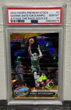 GIANNIS ANTETOKOUNMPO 2023 AROS ESTOQUE PREMIUM ATAQUE AO RACK OURO/10 PSA 10, usado comprar usado  Enviando para Brazil