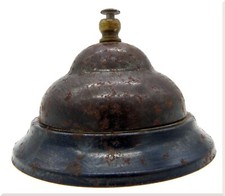 Usado, Vintage Metal Preto Hotel Recepção Sala de Aula Serviço Balcão Bell comprar usado  Enviando para Brazil