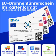 EU-Drohnenführerschein (A1/A3, A2, STS) Plastikkarte im ISO-Scheckkarten-Format, usado comprar usado  Enviando para Brazil