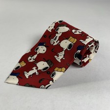 Gravata de seda Peanuts Ace Of Clubs Snoopy vermelha 56"", usado comprar usado  Enviando para Brazil