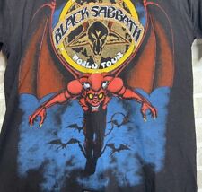 Camiseta unissex preta de algodão anos 80 Black Sabbath Mob Rules World Tour VM6260, usado comprar usado  Enviando para Brazil