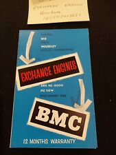Bmc engines brochure for sale  COLCHESTER