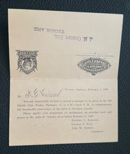 1909 CARTÃO POSTAL BANDEIRA TERRITÓRIO TUCSON ARIZONA + BANQUETE DE RESPOSTA ANNIV ABE LINCOLN! comprar usado  Enviando para Brazil