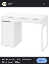 White 150x50cm desk for sale  LONDON