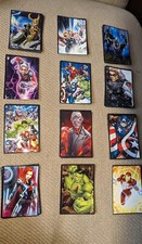 Adesivos adesivos Marvel Avengers suprimentos de venda automática conjunto completo de 12 Thor Viúva Negra comprar usado  Enviando para Brazil