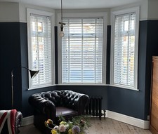 White wooden blinds for sale  POOLE