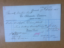 Greenock carpenters invoice. for sale Greenock carpenters invoice. for sale  BARNSLEY
