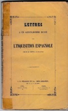 Maistre lettres inquisition d'occasion  France