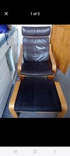 Leather poang chair for sale  NEWCASTLE UPON TYNE