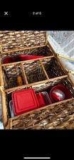 Vintage picnic basket for sale  STOWMARKET