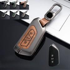 Usado, Capa chaveiro de carro de couro liga de zinco para VW Seat MK4 MK8 Golf 8 ID.4 Skoda comprar usado  Enviando para Brazil