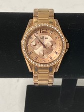 Relógio de pulso feminino Fossil ES2811 Riley quartzo tom ouro rosa - Funcionando comprar usado  Enviando para Brazil
