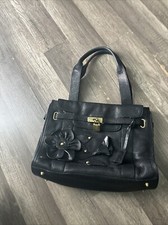 Bolsa de flores Moschino barata e chique preta média cravejada, usado comprar usado  Enviando para Brazil