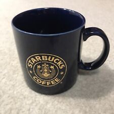 Caneca Starbucks azul escura cerâmica xícara de chá ouro logotipo sereia Japão rara comprar usado  Enviando para Brazil