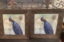 Pair metal peacock for sale  Jasper