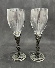 Par de taças de vinho gótico alquimia descontinuadas dragão de estanho e cristal de chumbo comprar usado  Enviando para Brazil