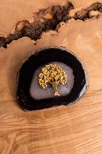 Venda Vintage Broche Ágata Árvore Fatia de Pedra Semipreciosa Joias da Moda, usado comprar usado Venda Vintage Broche Ágata Árvore Fatia de Pedra Semipreciosa Joias da Moda, usado comprar usado  Enviando para Brazil