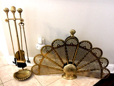 Vintage brass fireplace for sale  Houston