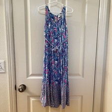 Usado, Vestido maxi azul Lilly Pulitzer Target 20º aniversário My Fans meninas tamanho XS 4-5 comprar usado  Enviando para Brazil