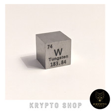 10mm kostka wolframowa kostka wolframu 99,95% z grawerem dla fanów kryptografii prezent  na sprzedaż  Wysyłka do Poland