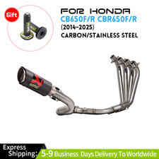 Puntas silenciadoras de tubo de escape completo para Honda CBR650R CBR650F CB650R CB650F 2014-2025 segunda mano  Embacar hacia Mexico