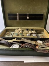 Lote de joyas para hombre gemelos vintage relojes pasadores de corbata y caja valet de colección segunda mano  Embacar hacia Mexico