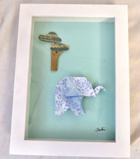 Origami elephant framed for sale  Garden City