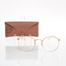 Ray-Ban, okulary przeciwsłoneczne, okrągłe metalowe, okrągłe, złote/białe, damskie #QXc na sprzedaż  PL