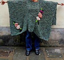 Poncho uncinetto ferri usato  Firenze