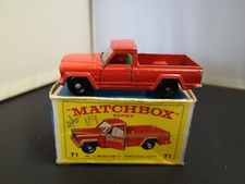 P899-MATCHBOX LESNEY No71B JEEP GLADIATOR PICAPE E CAIXA. INTERIOR VERDE comprar usado  Enviando para Brazil