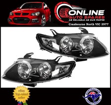 Par Farol Fit Ford Fg G6 G6E Falcon Xt Mk F6 Preto 2008-14 Head Light Turbo comprar usado  Enviando para Brazil