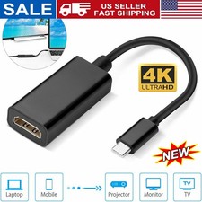Adaptador USB-C tipo C para HDMI USB 3.1 cabo para telefone MHL Android tablet preto, usado comprar usado  Enviando para Brazil