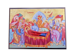 Usado, 21.6cm Greco Ortodosso Dormition Di Theotokos Bizantino Stile Religioso Icon comprar usado  Enviando para Brazil
