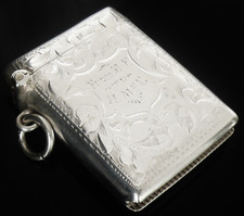 Sterling silver vesta for sale  FALKIRK