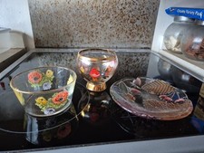 Floral decorated glass for sale  KIRKWALL