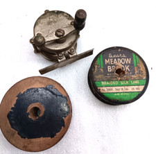 Usado, Itens de pesca vintage latão niquelado molinete 60 carretéis de madeira Sears Meadow Brook comprar usado  Enviando para Brazil