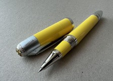 Caneta esferográfica Montblanc Ferrari amarela 0,7 mm tinta extra azul presente colecionável, usado comprar usado  Enviando para Brazil