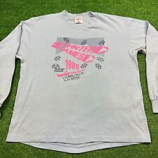 Usado, Juegos de Invierno Mt. 1989 vintage Camiseta Bachelor Sun River Manga Larga Azul Talla XL segunda mano  Embacar hacia Argentina