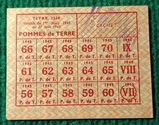 Feuille rationnement pommes d'occasion  Le Havre-