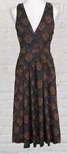 Vestido sem mangas vintage anos 70 RJ Stevens estampa marrom tamanho 2 P EUA Bohemian Cottagecore comprar usado  Enviando para Brazil
