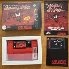 Spider-Man Maximum Carnage (SNES) CIB carrinho vermelho com manual e pôster - testado comprar usado  Enviando para Brazil