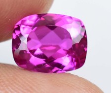 Pedra preciosa certificada rosa framboesa corte almofada granada rodolita natural 4,25 quilates comprar usado  Enviando para Brazil